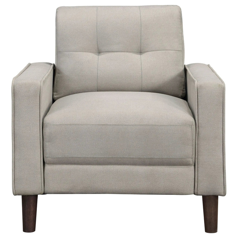 Bowen Upholstered Track Arm Tufted Accent Chair Beige by Unique Piece Furniture