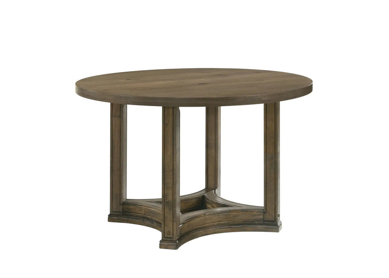 Parfield - 5 Pieces Round Dining Room Set - Light Brown / Oak by Unique Piece Furniture