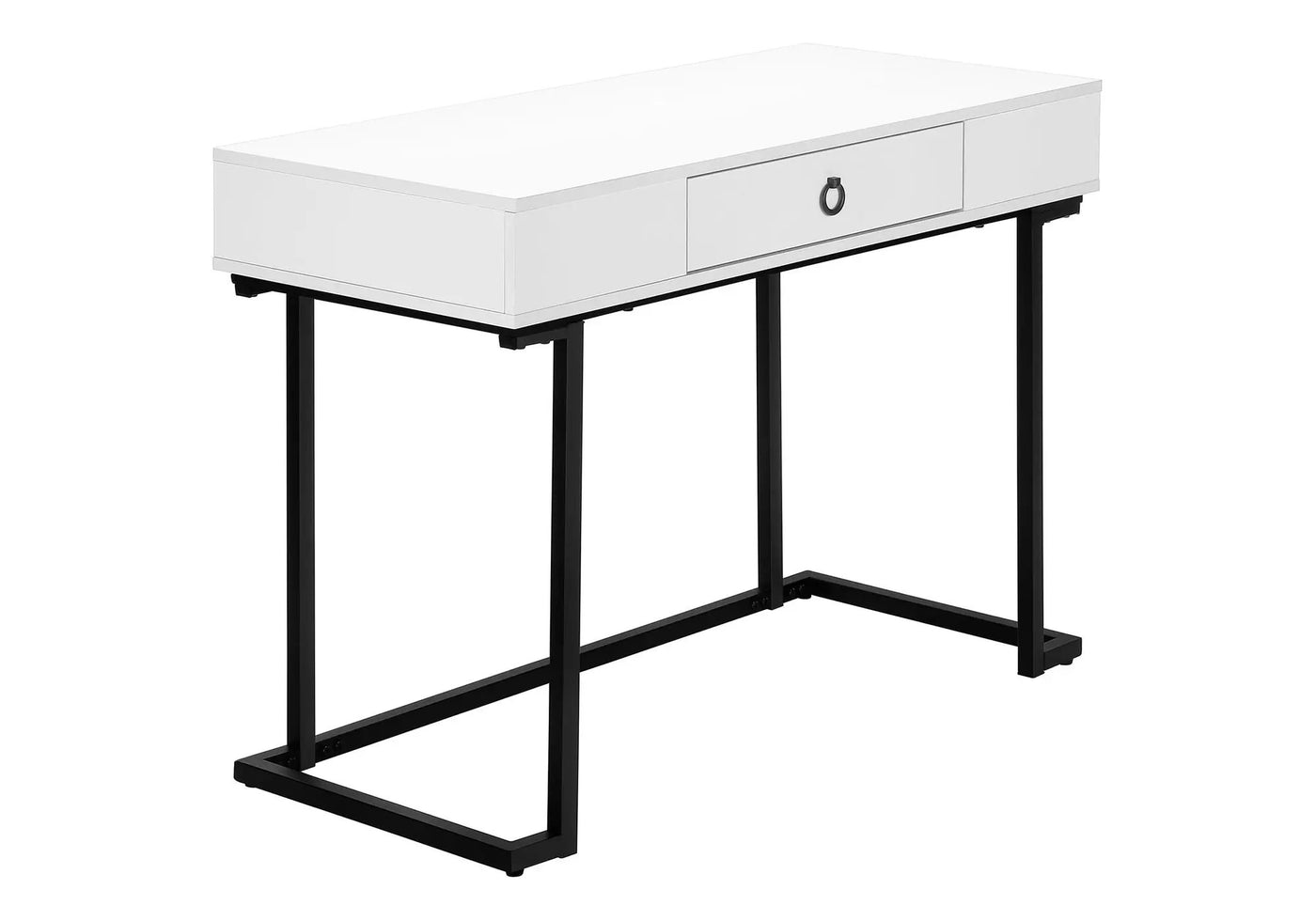 Computer Desk For Home Office, Glossy, Storage Drawer by HouseOfZazla