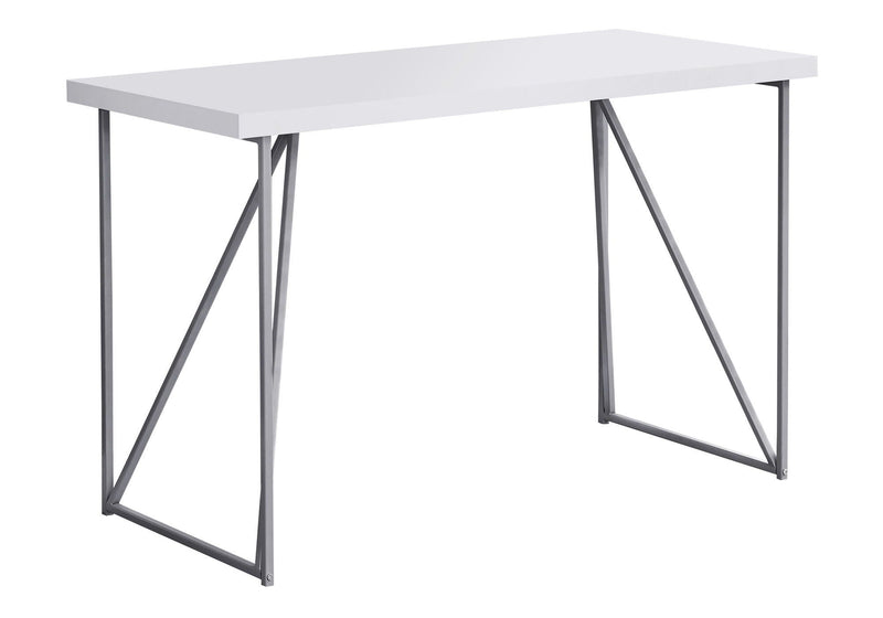 Contemporary White Computer Desk for Home Office & Laptop