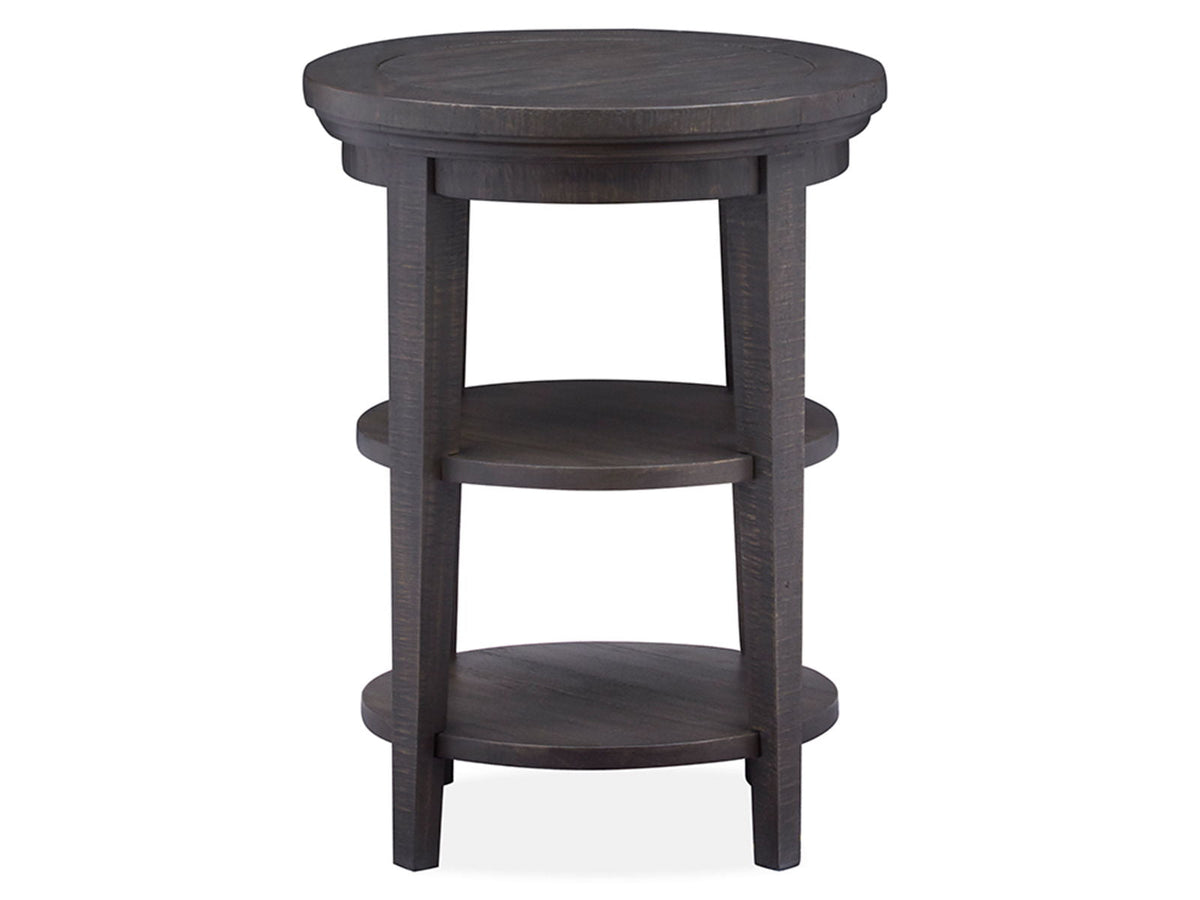 Westley Falls - Round Accent End Table - Graphite, photo 6 of 7