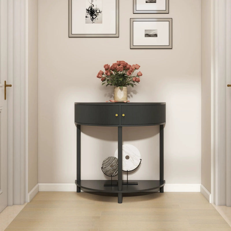 Demi Lune - Console Table With 2 Storage Drawers by Unique Piece Furniture