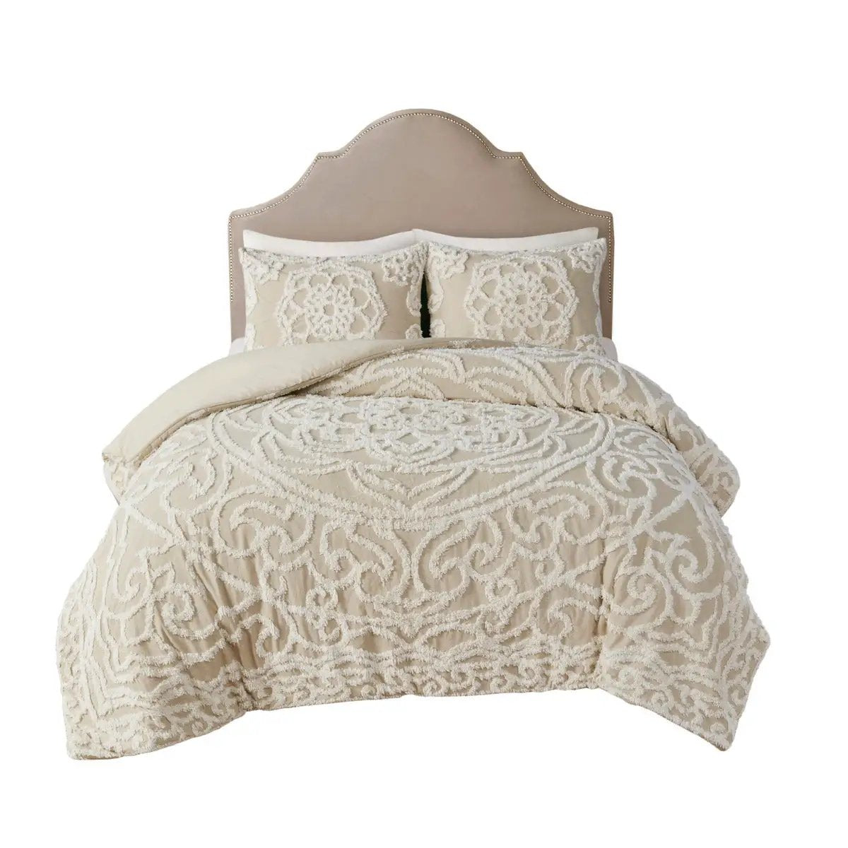 Full/Queen 3 Piece Tufted Cotton Duvet Cover Set by HouseOfZazla