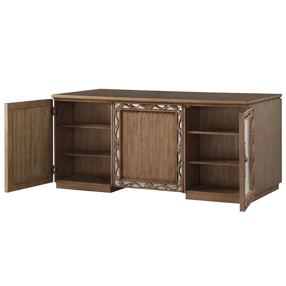 Orianne - Executive Writing Desk - Antique Gold by Unique Piece Furniture
