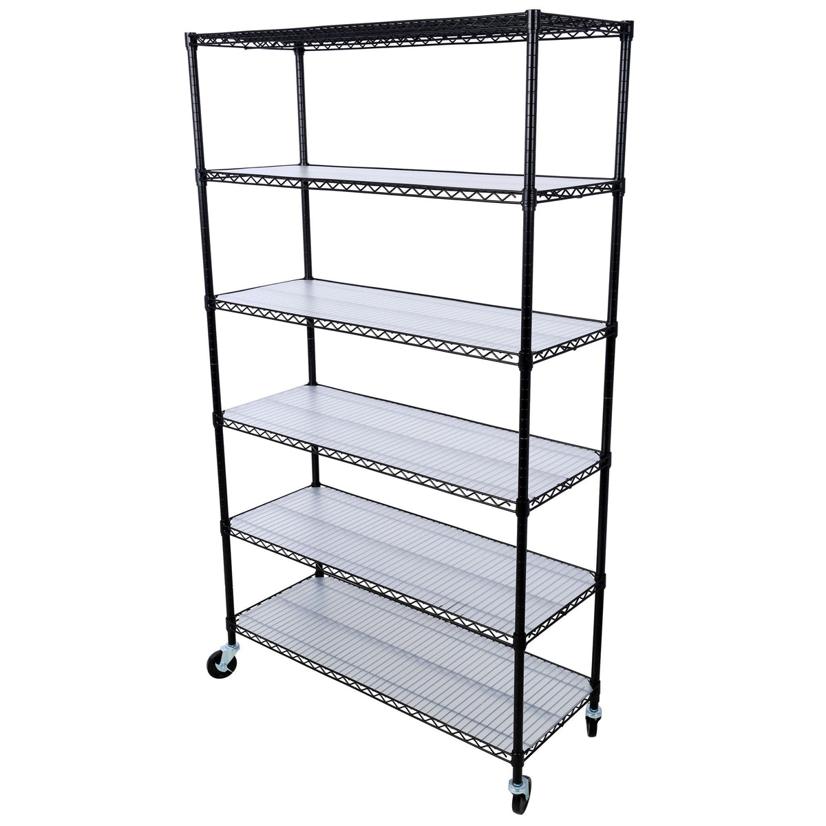 6 Tier 6000Lbs Capacity Nsf Metal Shelf Wire Shelving Unit, Heavy Duty Adjustable Storage Rack With Wheels & Shelf Liners For Commercial Grade Utility Steel Storage Rack, photo 40 of 40