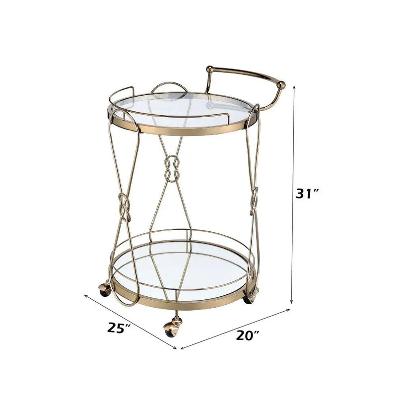 Zekera - Serving Cart - Champagne by Unique Piece Furniture