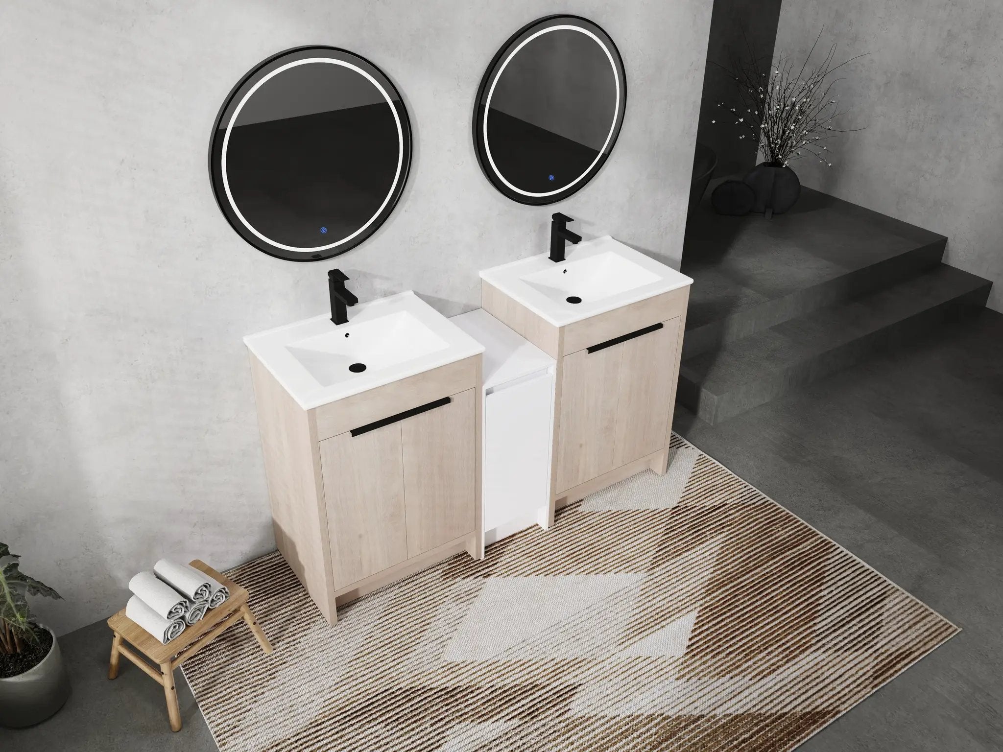 60 Inch Freestanding Bathroom Vanity with Ceramic Sink by HouseOfZazla