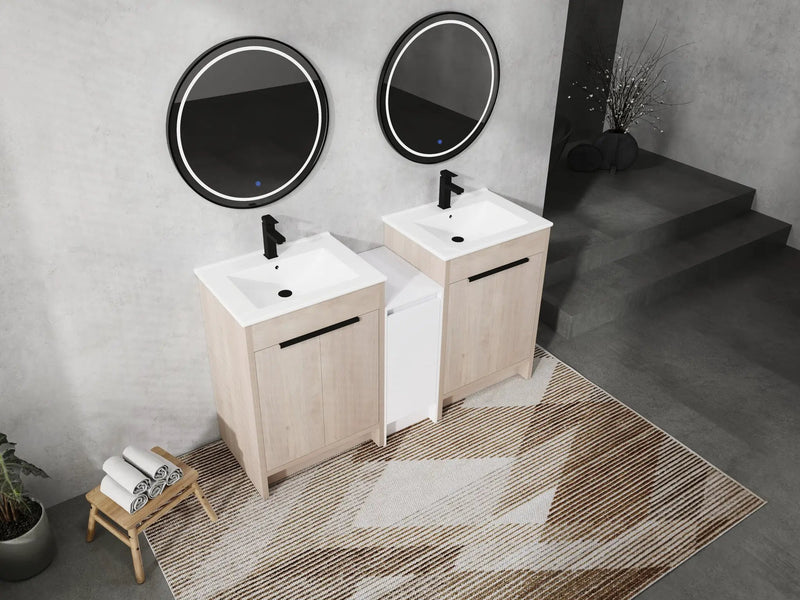 60 Inch Freestanding Bathroom Vanity with Ceramic Sink by HouseOfZazla