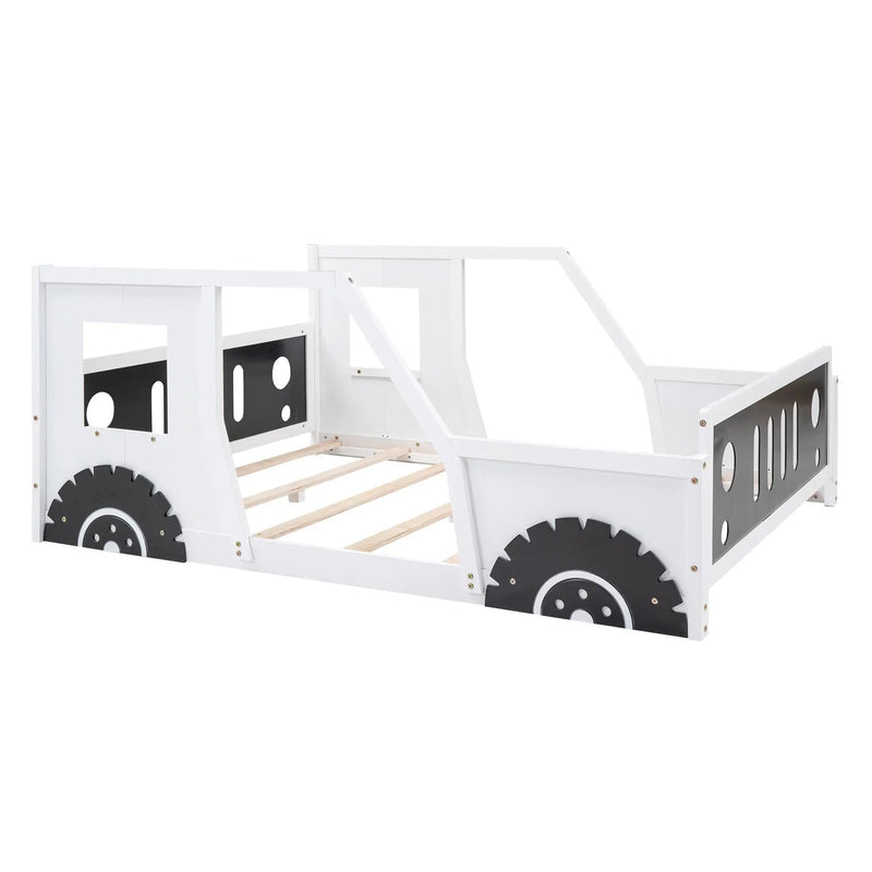 Classic Car Shaped Platform Bed With Wheels by Unique Piece Furniture