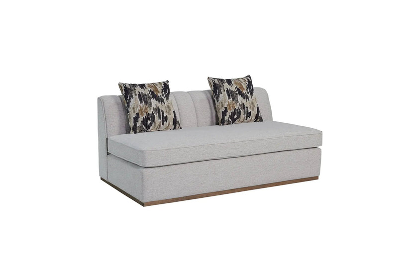 Channel - Armless Loveseat - Off White by HouseOfZazla