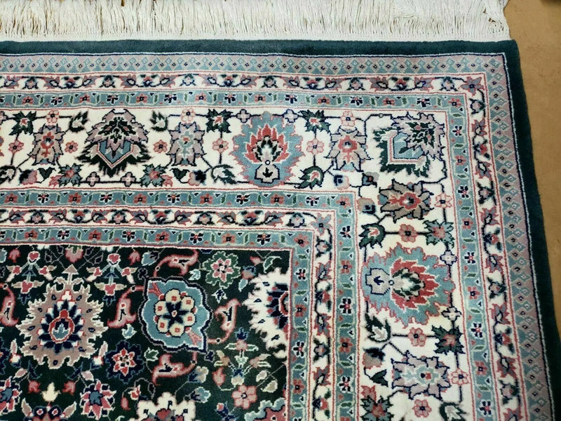 8' X 10' Handmade Indian Oriental Wool Rug Carpet Organic Dye Forest Green Nice by Jewel Rugs
