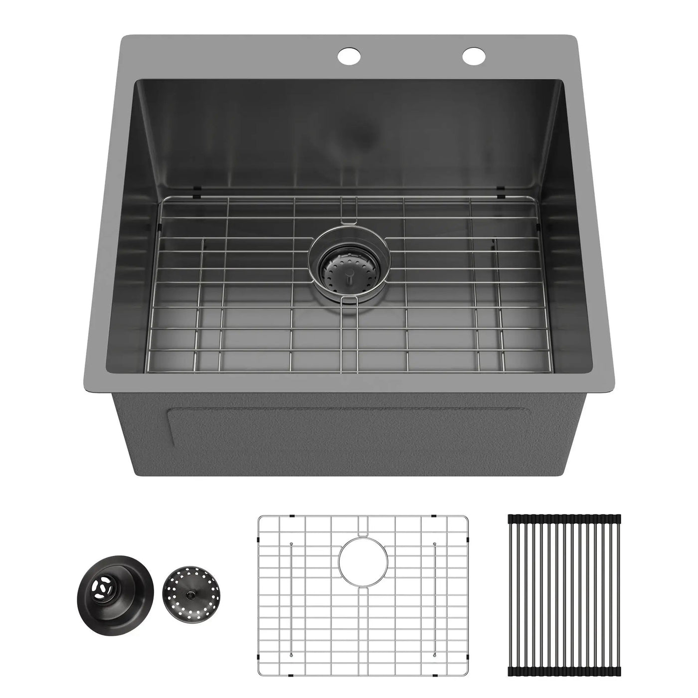 Topmount Kitchen Sink 16 Gauge, Single Bowl by HouseOfZazla