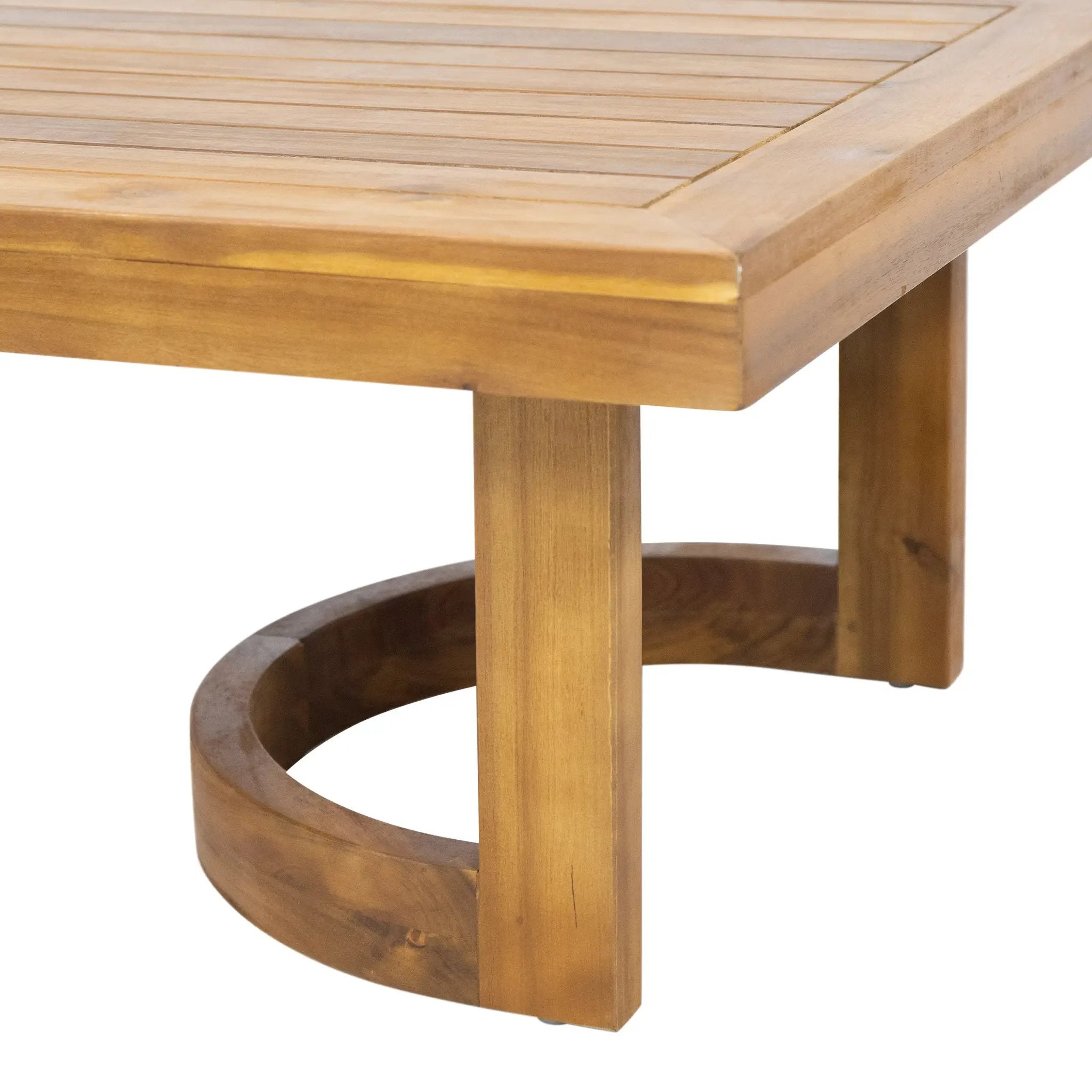 Outdoor Acacia Wood Loveseat and Coffee Table Set with Cushions by HouseOfZazla