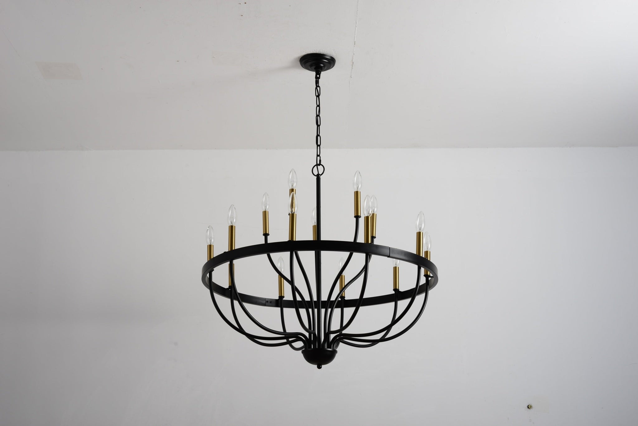 18-Light Industrial Iron Candle Chandelier by HouseOfZazla