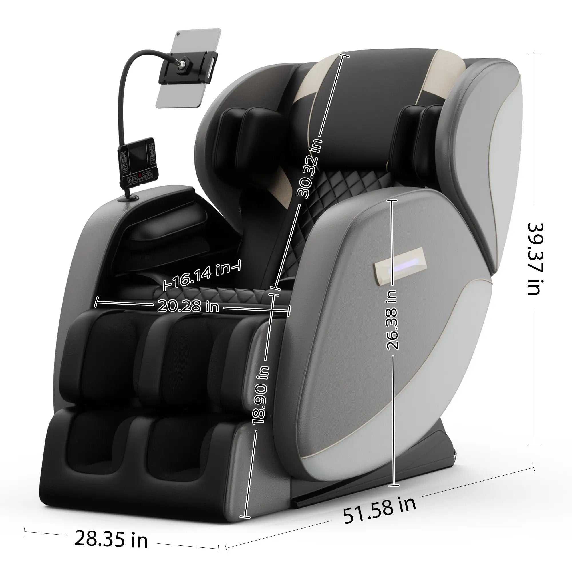 Massage Chair Recliner with Zero Gravity and Full Body Air Pressure by HouseOfZazla