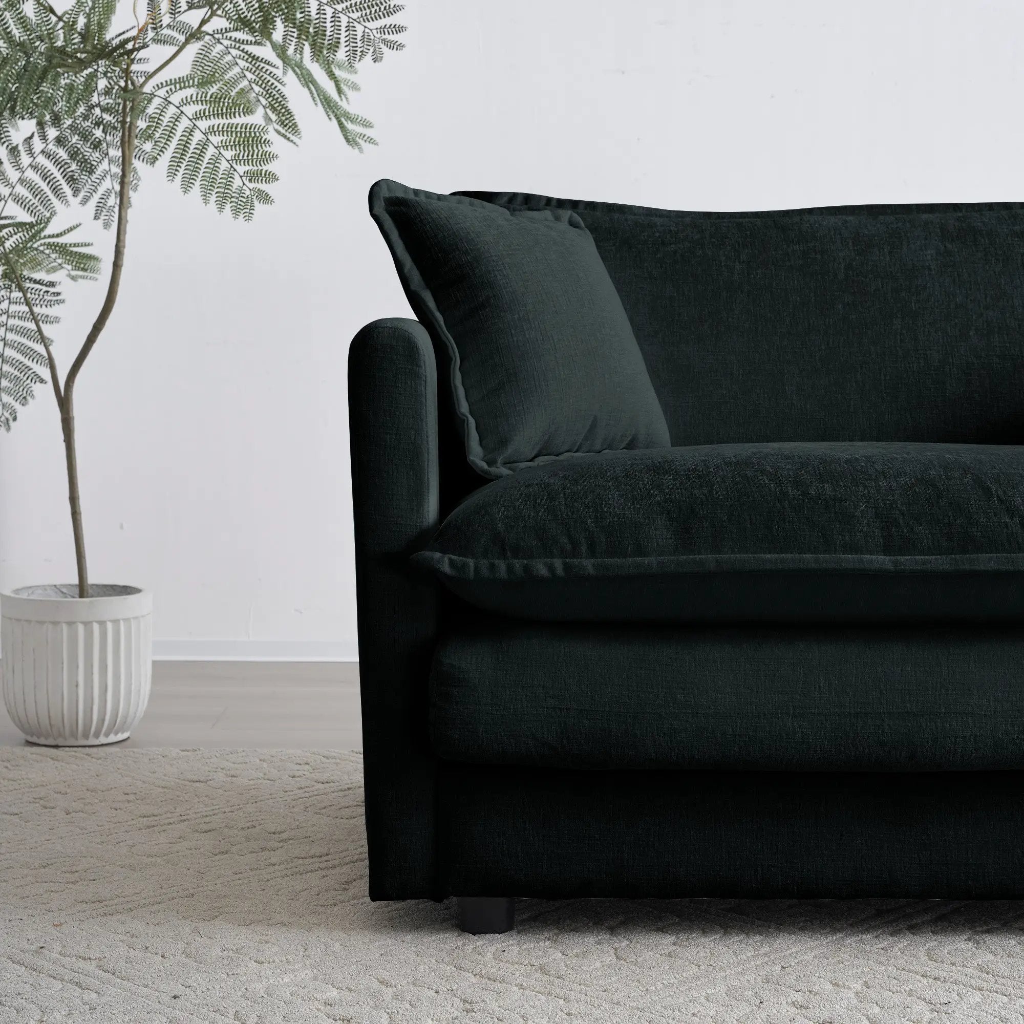 Chenille Fabric Ottomans Footrest to Combine with Sofas by HouseOfZazla