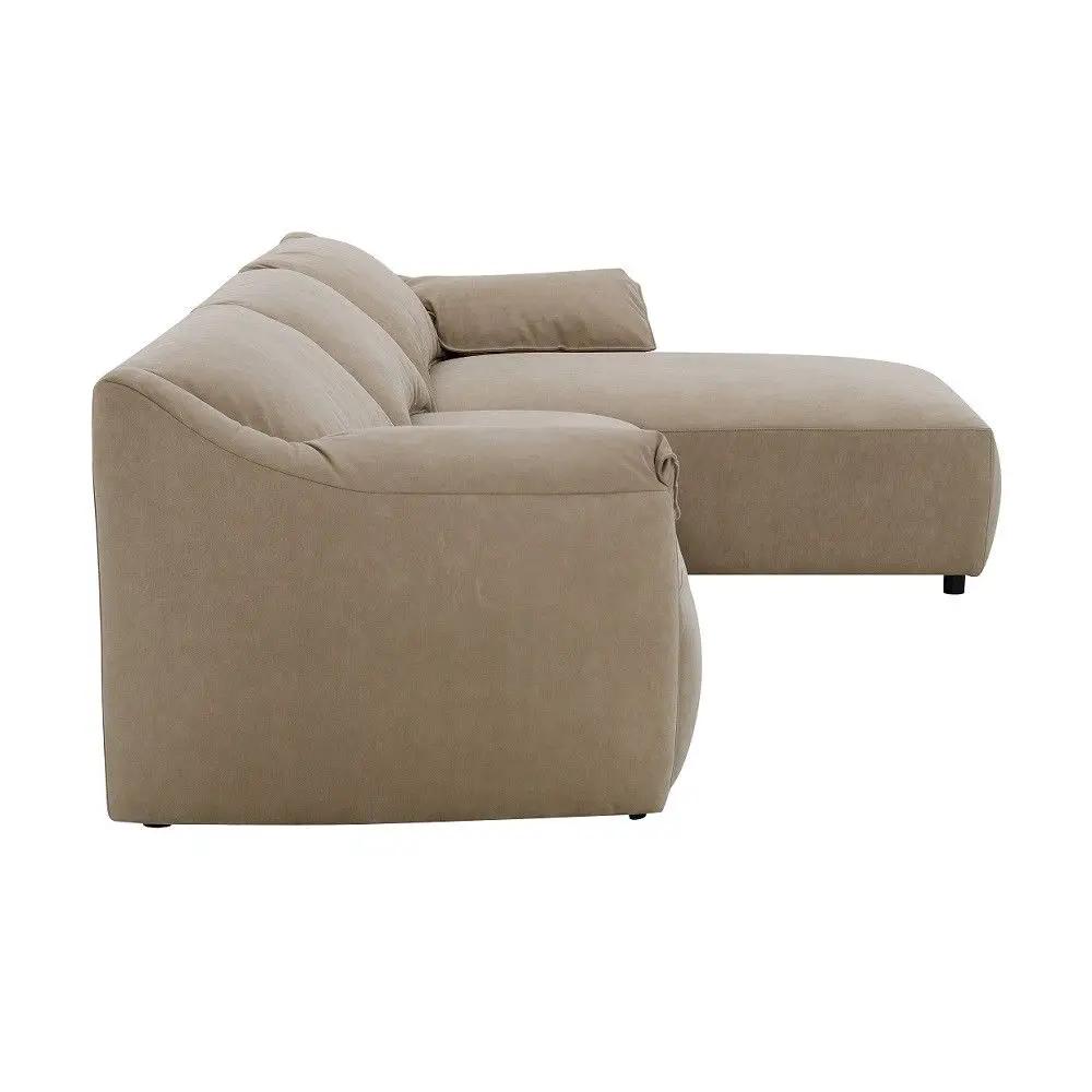 Veata - Sectional Sofa - Light Brown Suede by Unique Piece Furniture