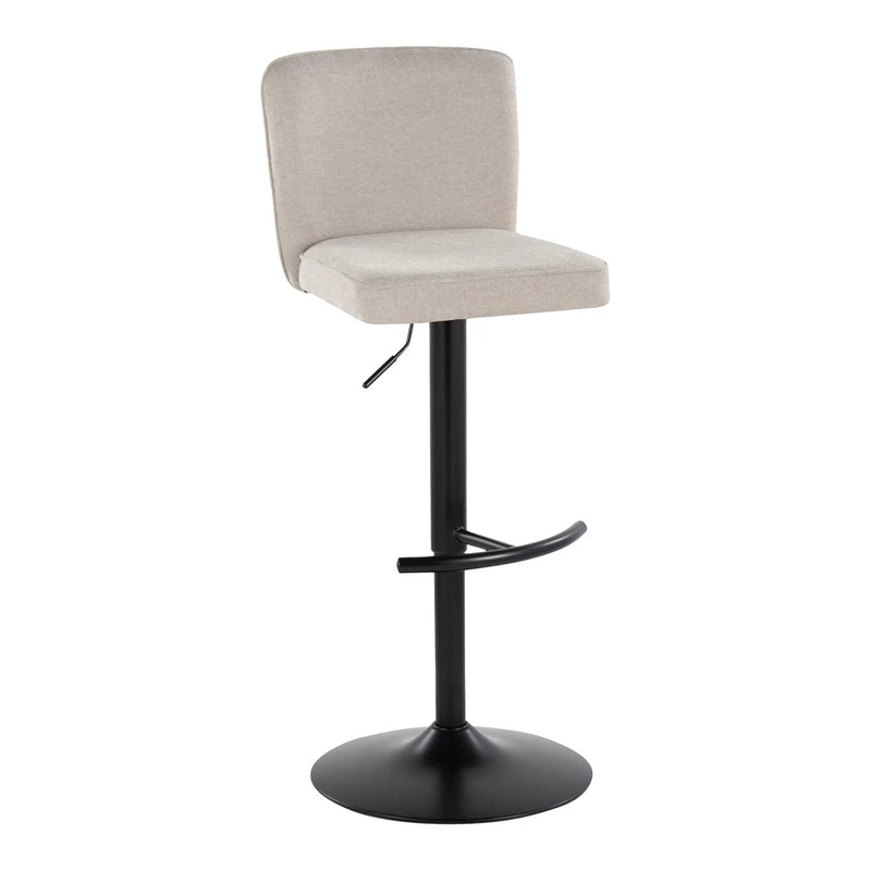 Henry - Contemporary Adjustable Barstool & Swivel With Rounded T Footrest (Set of 2) by Unique Piece Furniture
