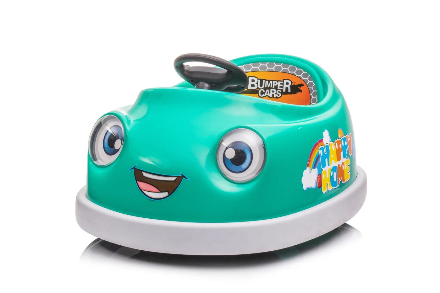 Bumper Car For Kids, 12V Dual Drive 1-6 Years Old Children's Electric Car With Pushrod Dinner Plate USB Bt Music Rocking Horse Mode Anti-Collision Bumper Ride On Car by HouseOfZazla