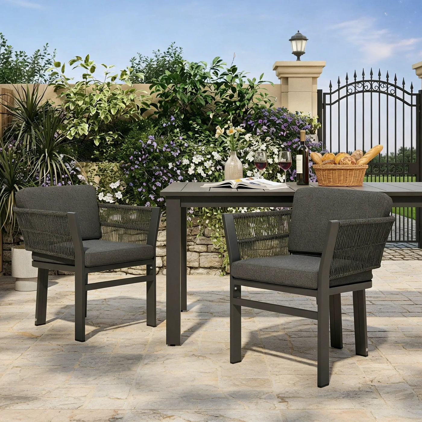 Outdoor Dining Chair, All-Weather Patio Seating For Backyard (Set of 2) by HouseOfZazla