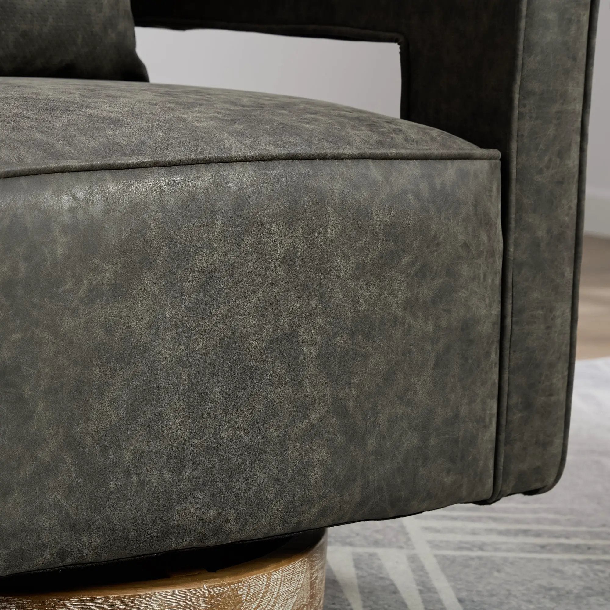 29.1"W Swivel Accent Open Back Barrel Chair by HouseOfZazla