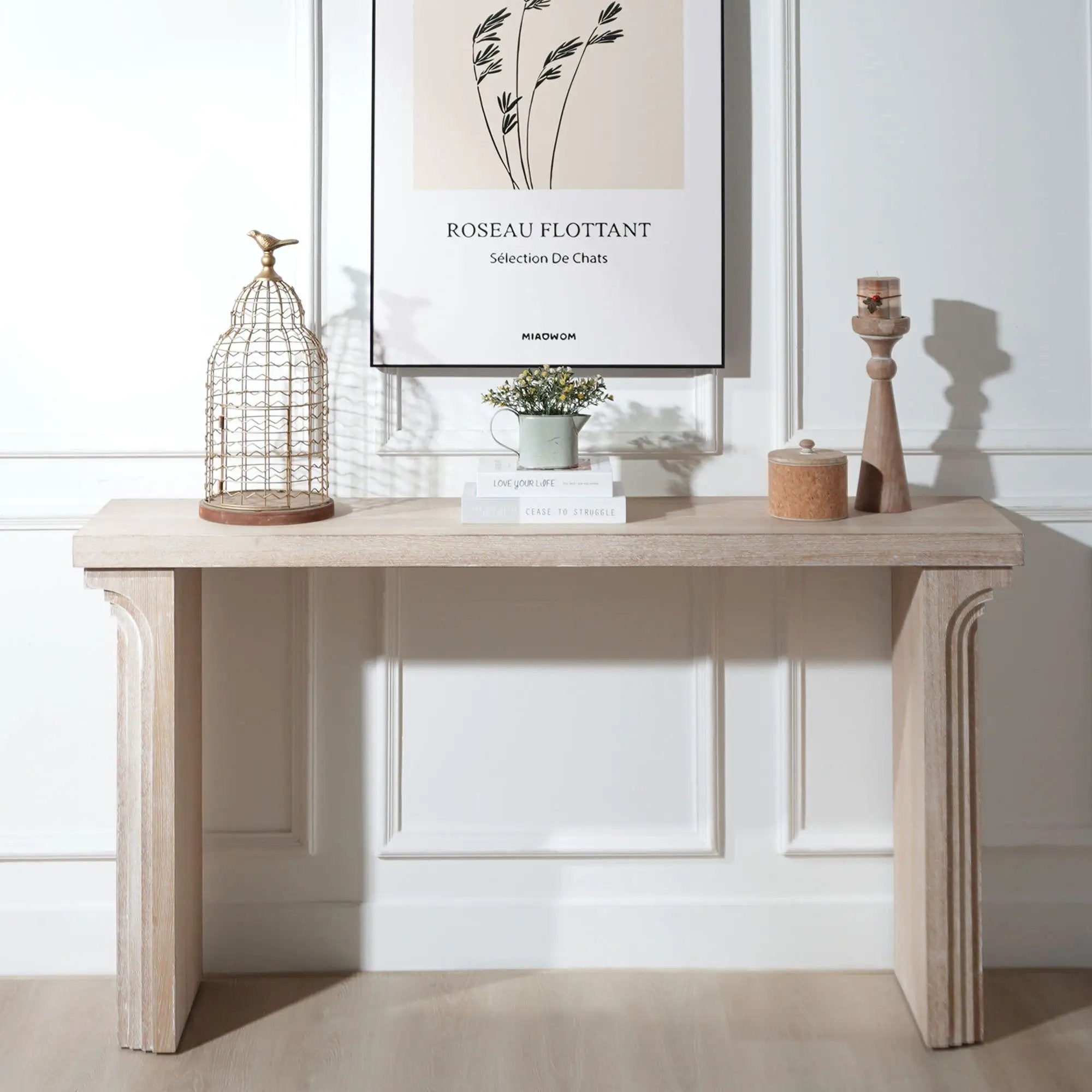 Console Table With Decorative Molding by Unique Piece Furniture