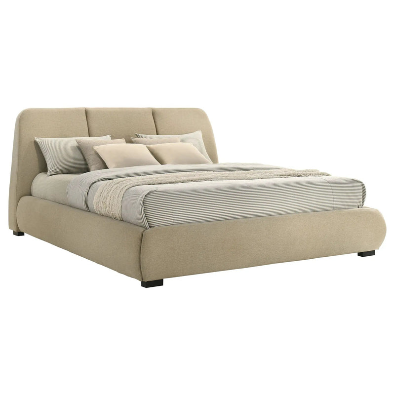 Mokena 46-inch Upholstered California King Platform Bed Brown by Unique Piece Furniture