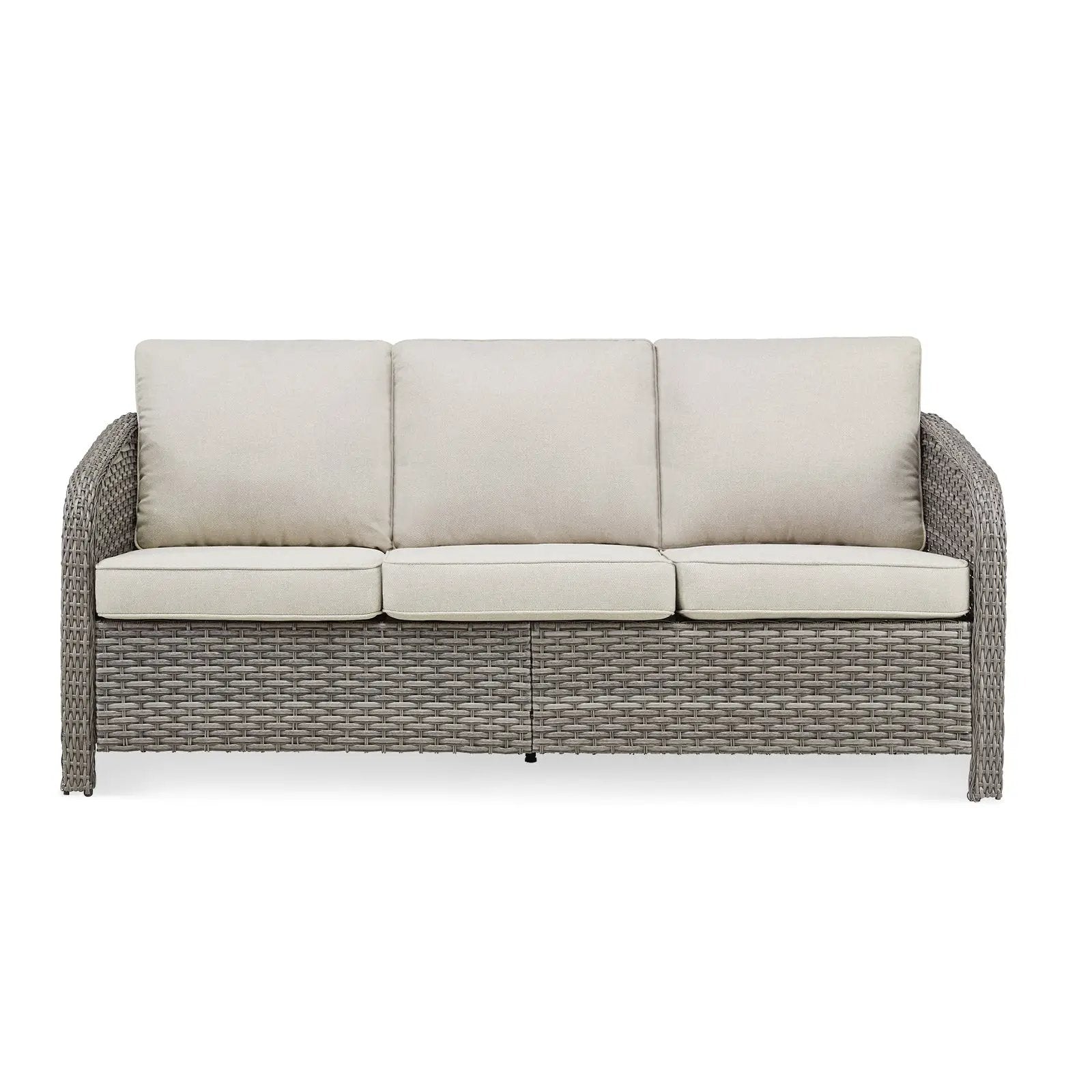 73.6" PE Wicker Rattan Outdoor Furniture Set - 3 Seat Sofa by HouseOfZazla