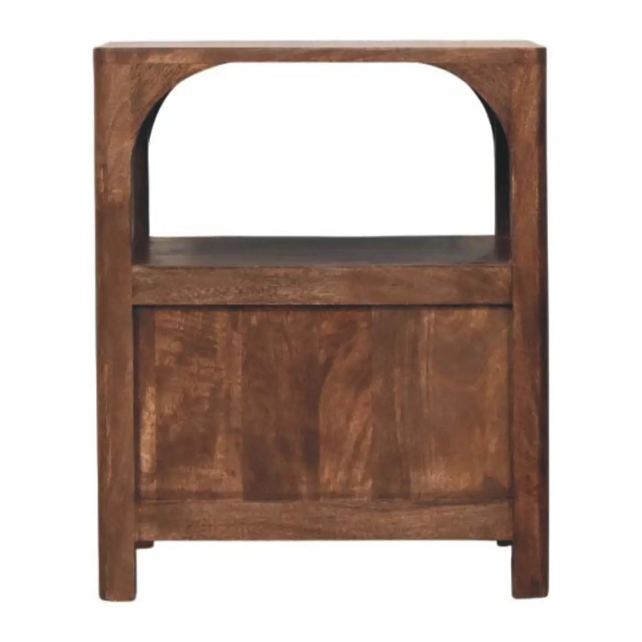 Solid Wood Arc-Line Bedside Table by HouseOfZazla
