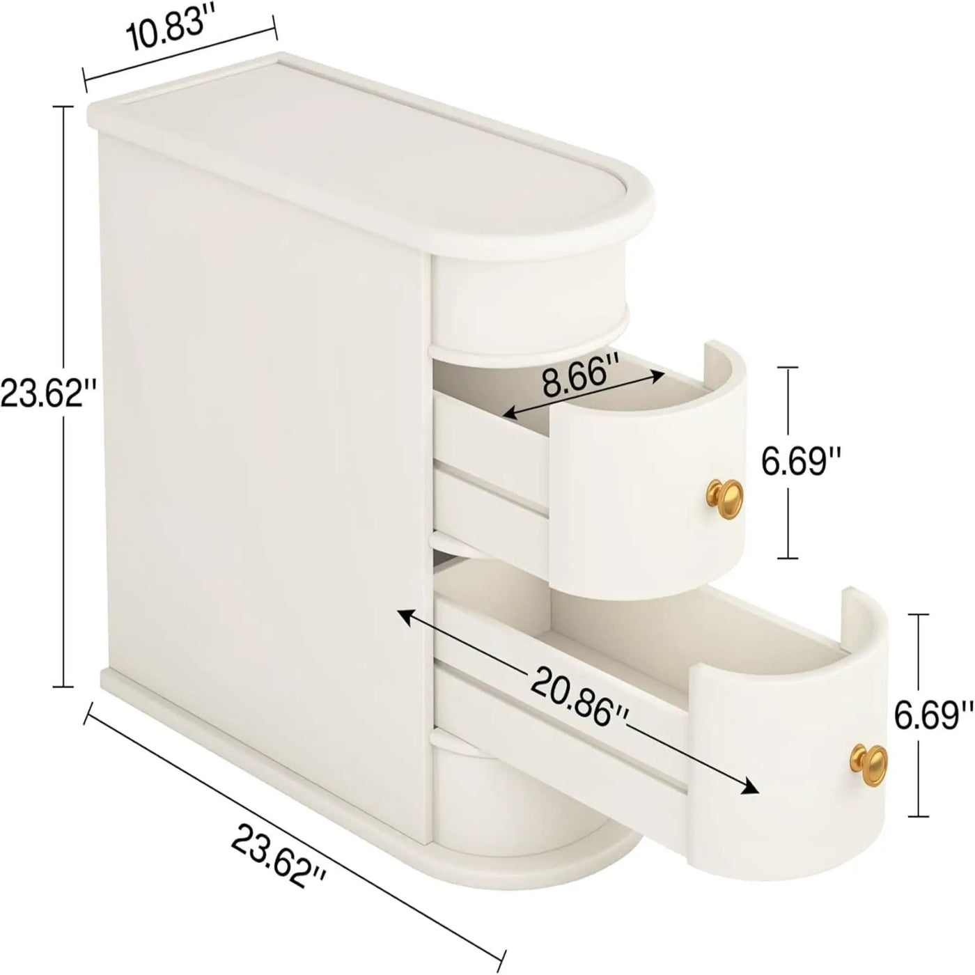 Narrow 2 Drawer End Table by HouseOfZazla