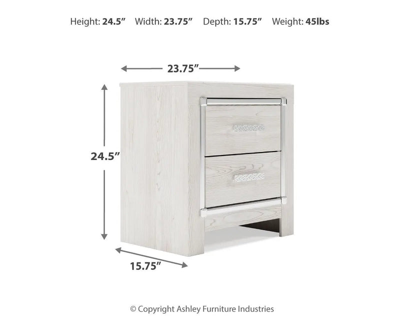 Altyra - Two Drawer Night Stand - White by Unique Piece Furniture