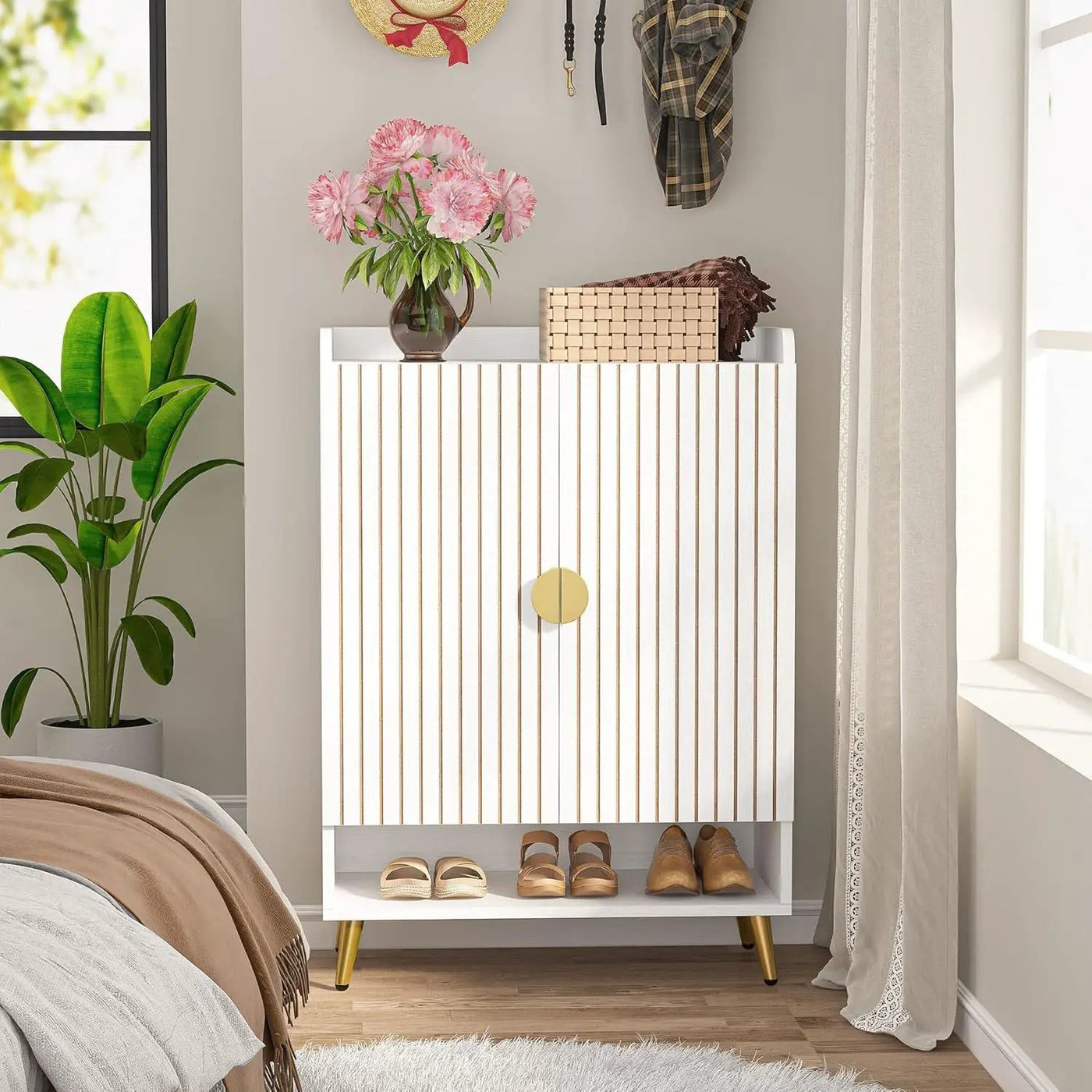 Shoe Cabinet With Doors, 7 Tier Storage Organizer by HouseOfZazla