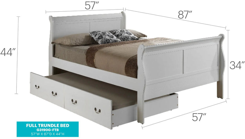 Elegant Trundle Bed With Timeless Charm by HouseOfZazla