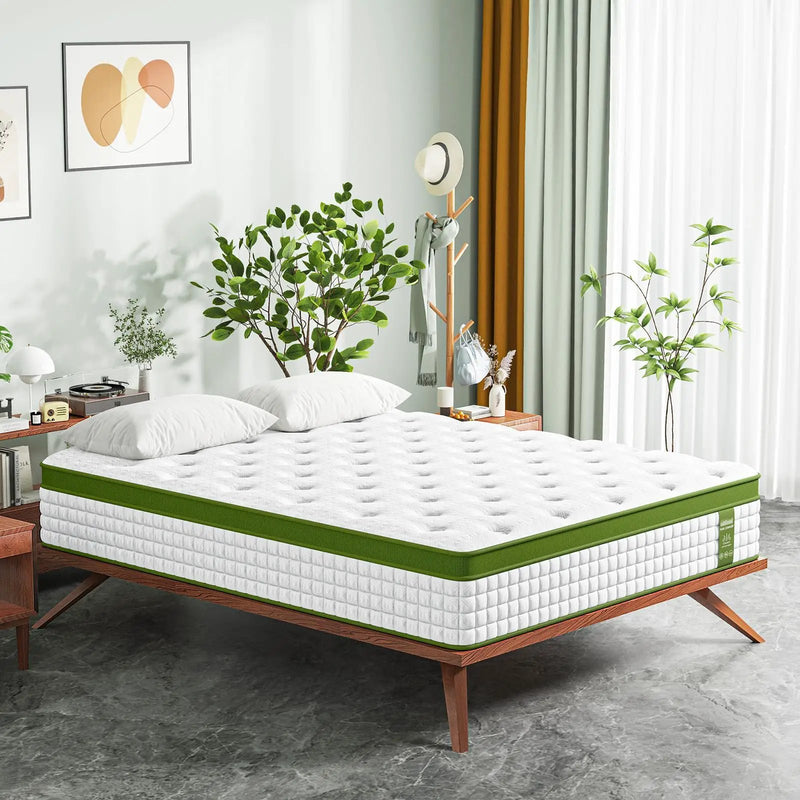 12" Hybrid Mattress With Gel Memory Foam & Pocket Springs by Unique Piece Furniture