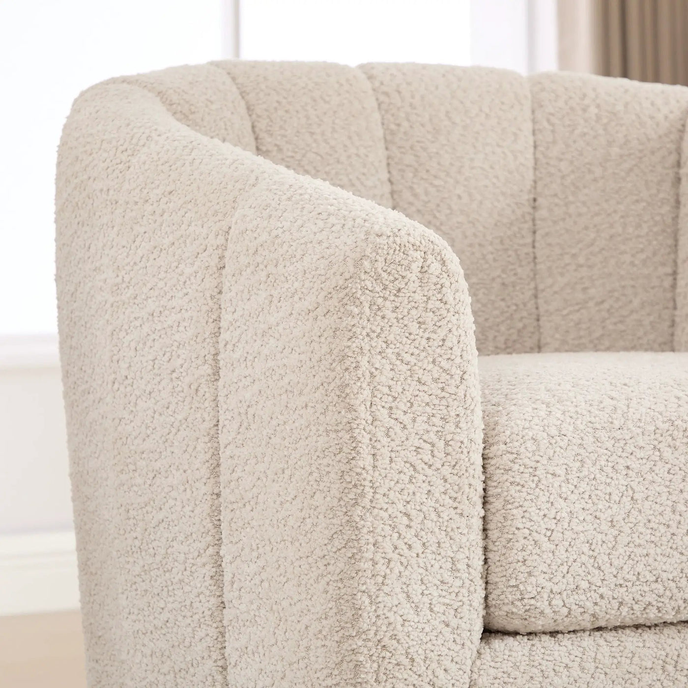 Swivel Upholstered Barrel Chair With Metal Base by HouseOfZazla