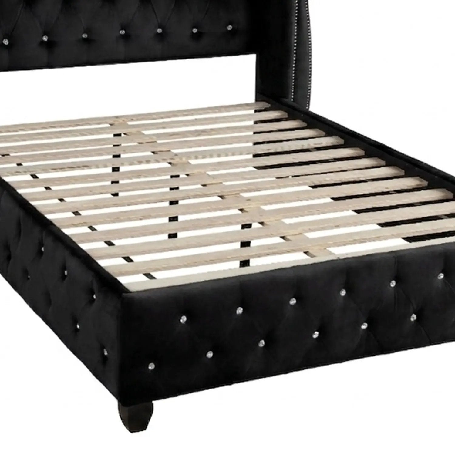 Sophia - Crystal Tufted Upholstered Bed by HouseOfZazla
