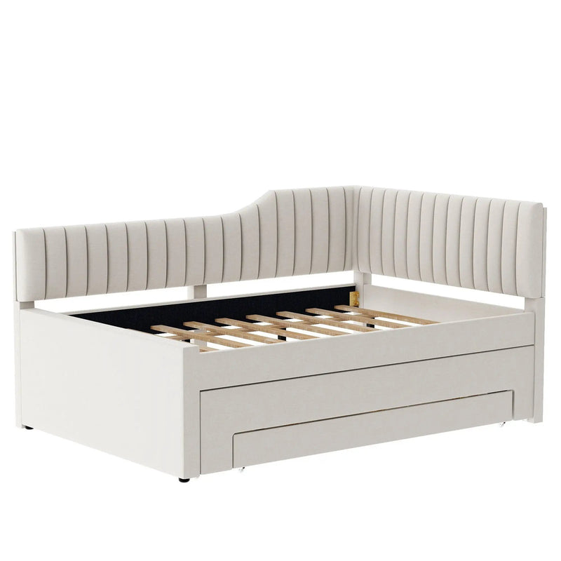 Upholstered Daybed With Trundle And 3 Drawers by HouseOfZazla