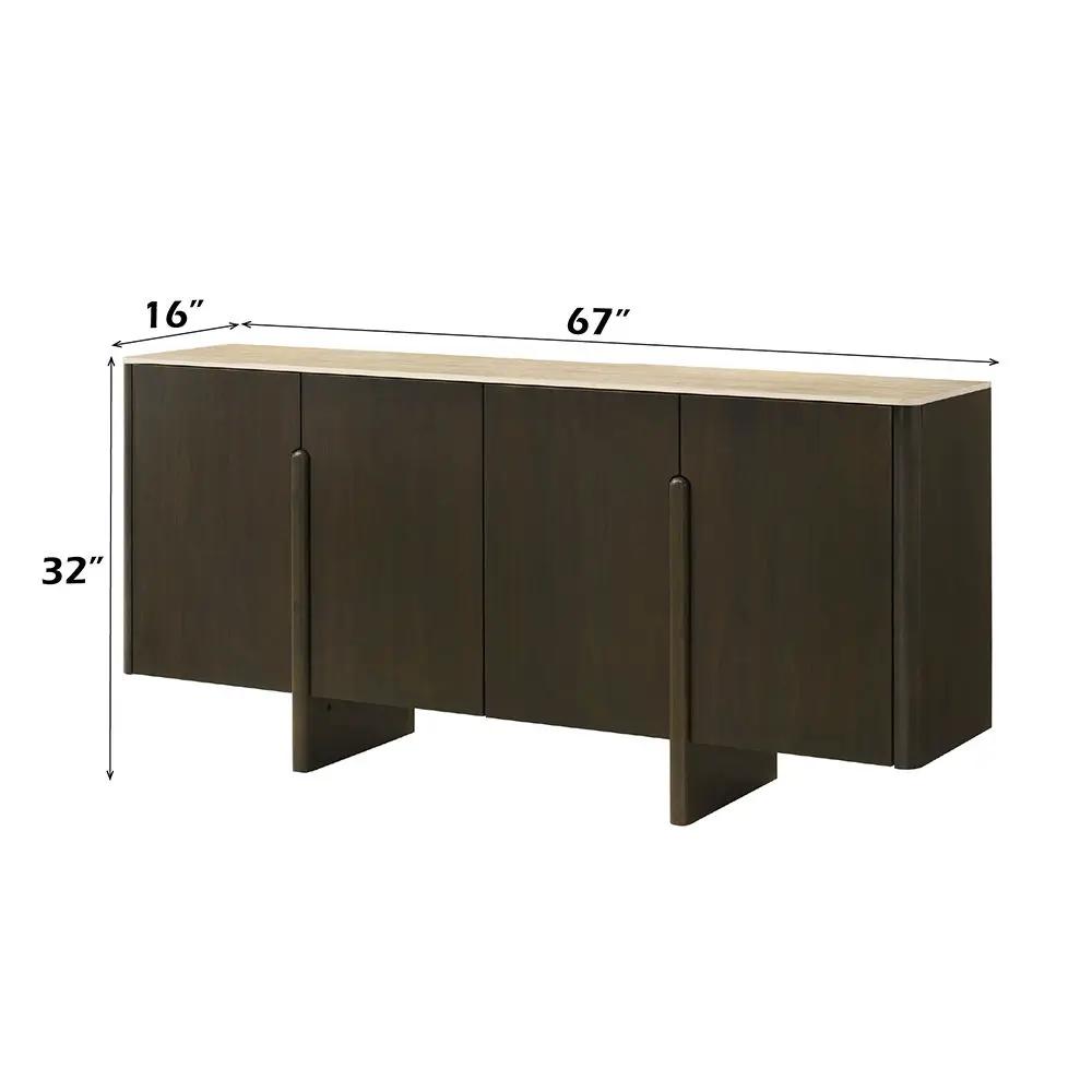 Davita - Server With Ceramic Top - Walnut by Unique Piece Furniture