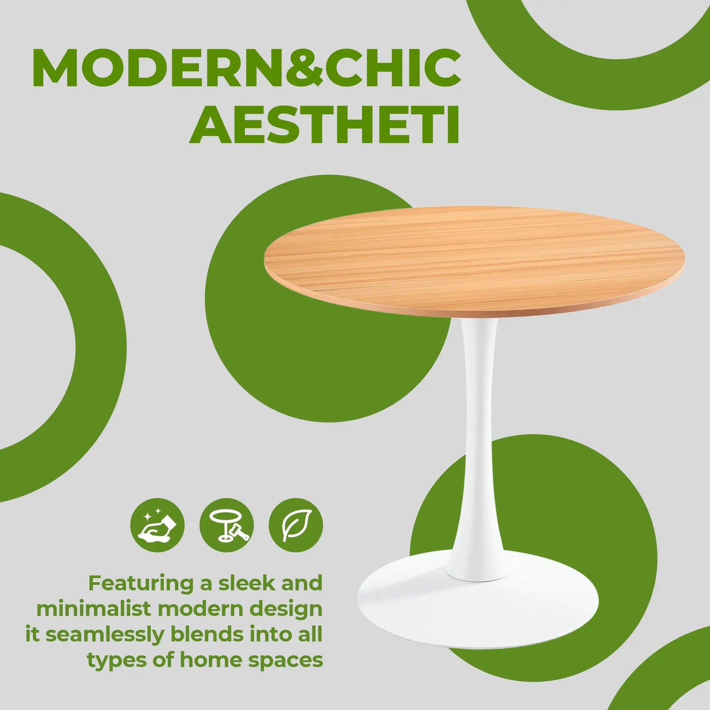 Mid-Century Tulip Table With Round Top and Pedestal Base by HouseOfZazla