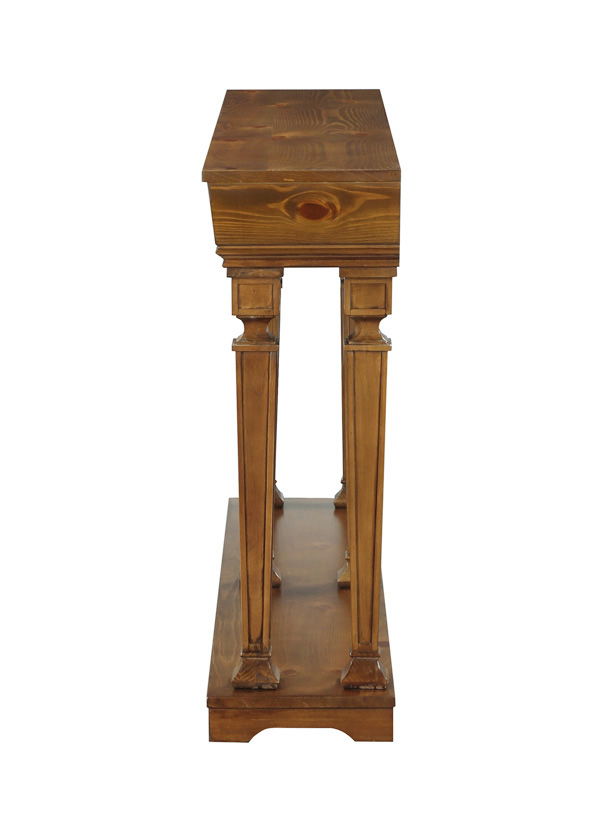 Garrison Wooden Console Table with Base Shelf - Light Brown, photo 7 of 8
