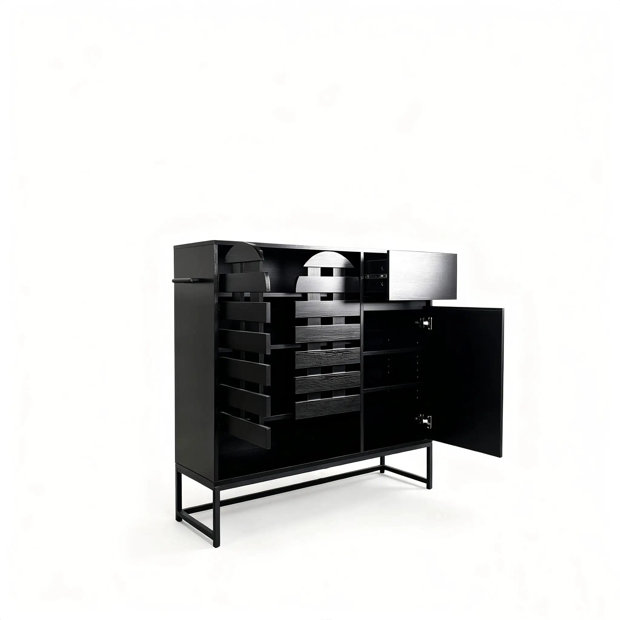 Buffet Cabinet with Storage and Woven Doors by HouseOfZazla