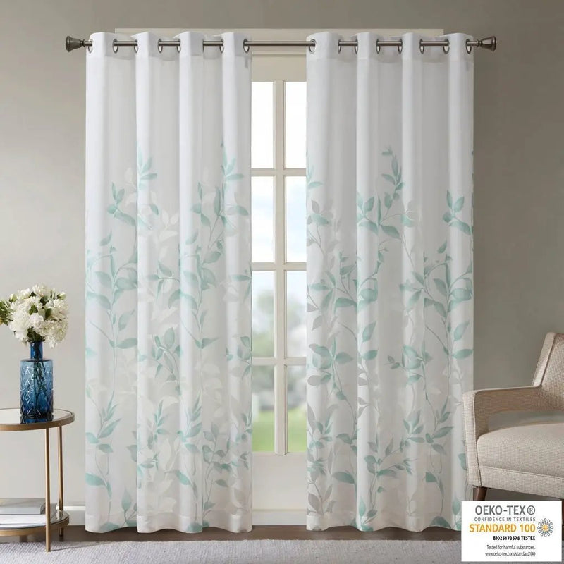 Burnout Printed Curtain Panel (Only 1 Pc Panel) by HouseOfZazla