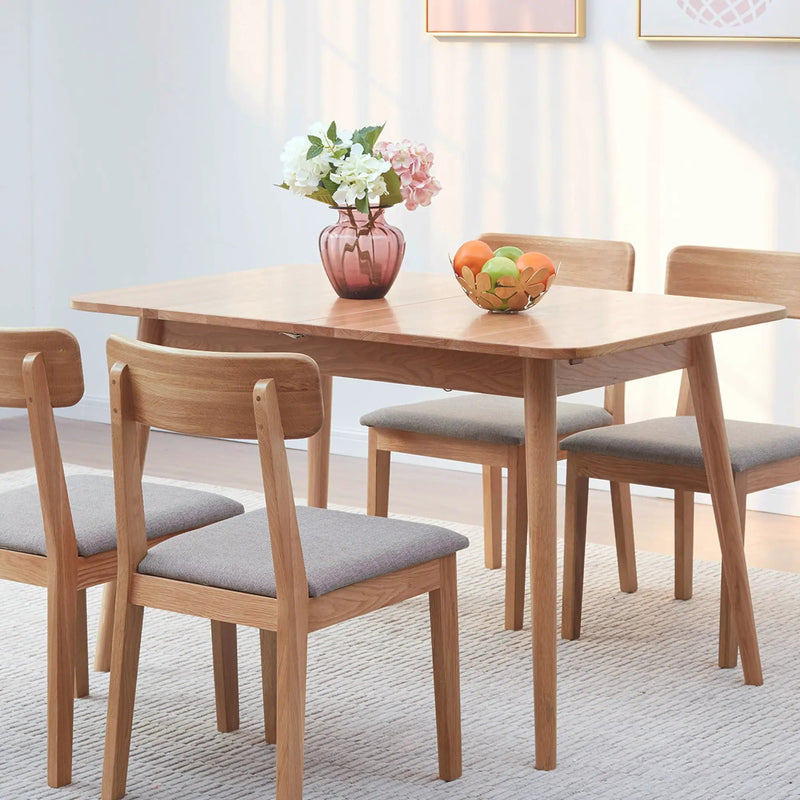 Round Corner Diagonal Leg Telescopic Table For 6 - 8 People To Meet Dining Table by Unique Piece Furniture