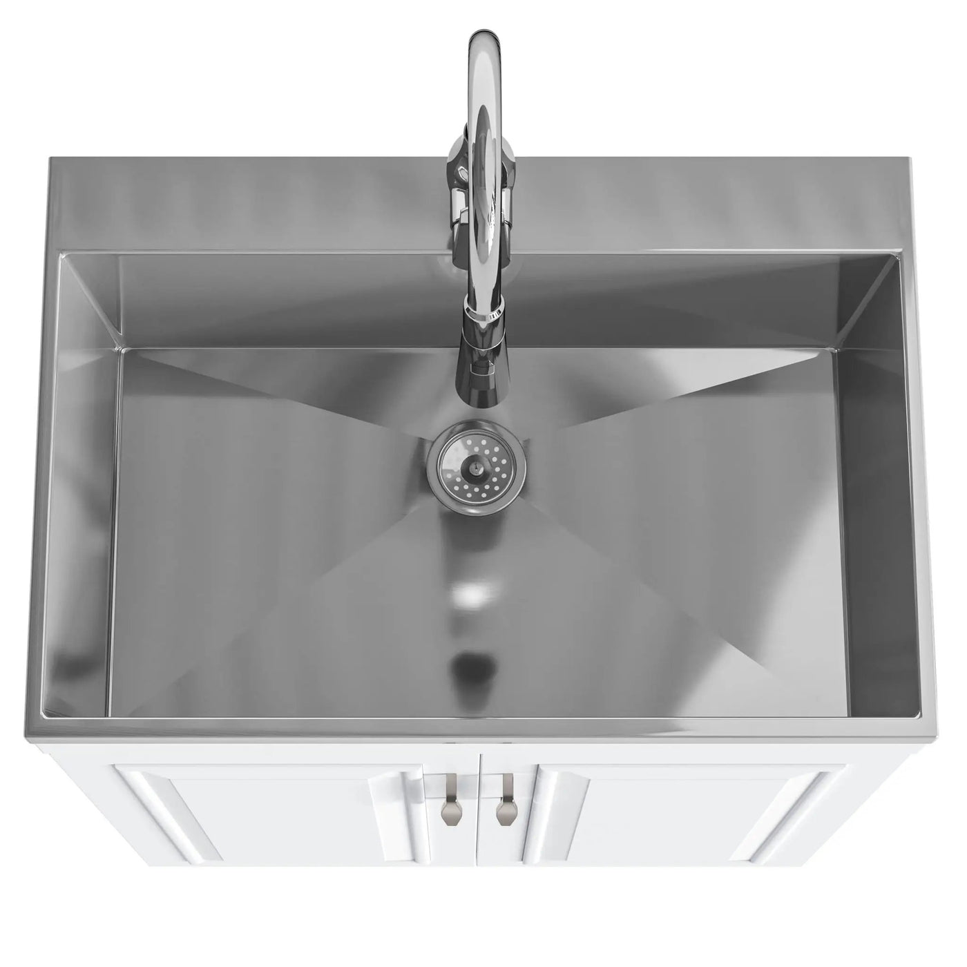 Darwin - Deluxe Laundry Cabinet With Pull-Out Faucet And Stainless Steel Sink by HouseOfZazla