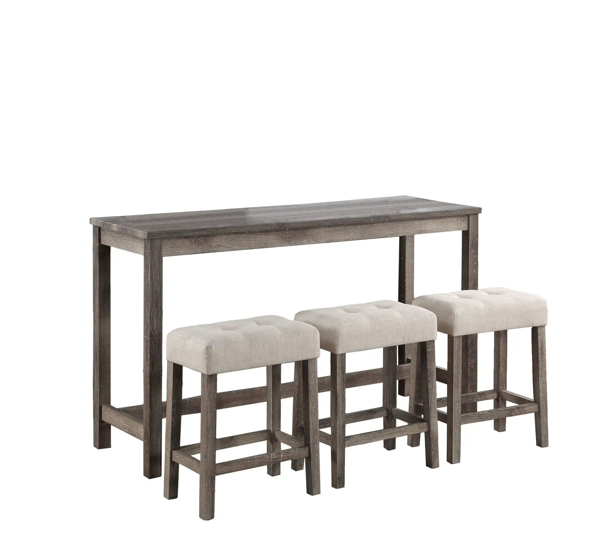 Oriana - 4 Piece Counter Height Pub Table Set With Tufted Stools by Unique Piece Furniture