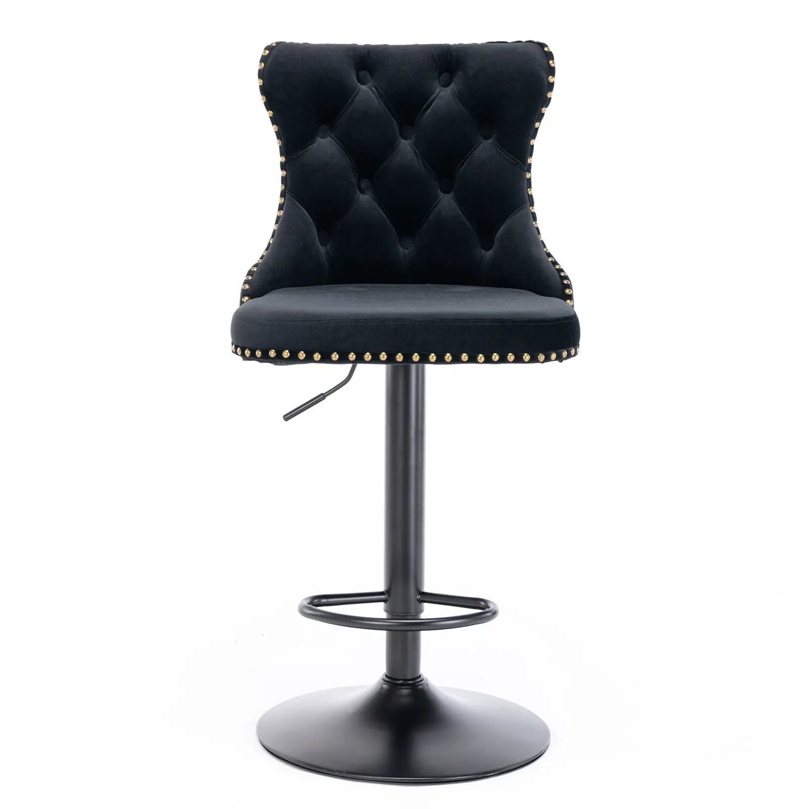 Swivel Barstools Adjusatble Seat Height, Modern Upholstered Bar Stools With Backs Comfortable Tufted For Home Pub And Kitchen Island (Set of 2) by Unique Piece Furniture