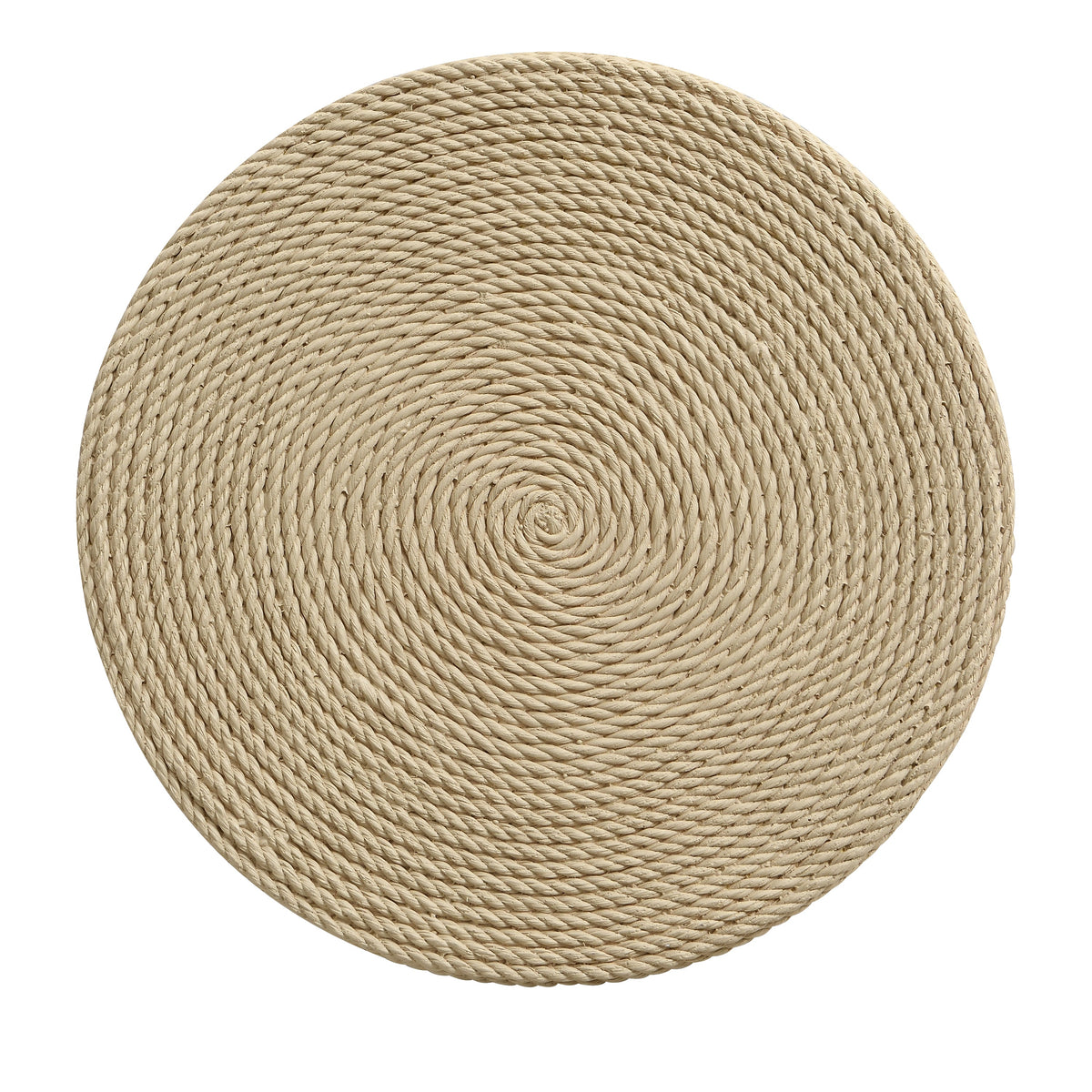 Simulated Rattan Side Table with Magnesium Oxide Construction - Neutral, photo 10 of 10