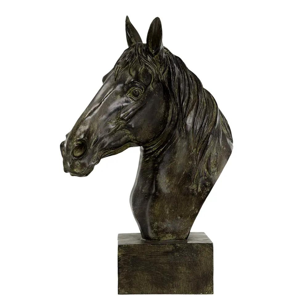 13x5.7x15.8 Equine Sculpture On Base by HouseOfZazla