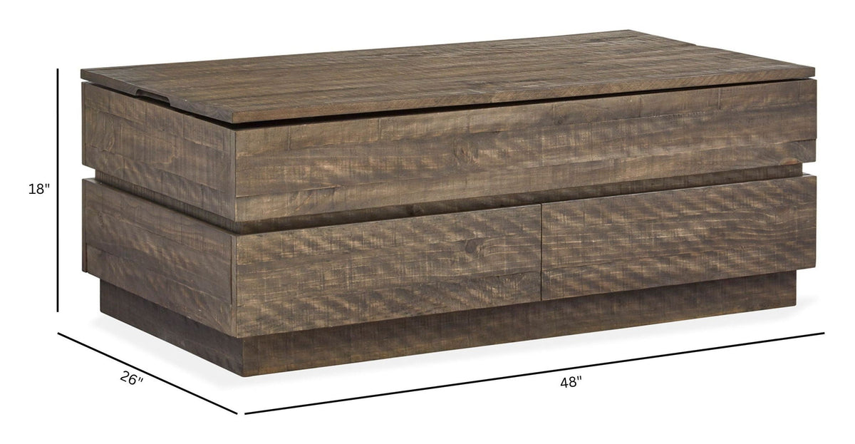 Baisden - Lift Top Storage Cocktail Table With Casters - Tobacco, photo 5 of 7