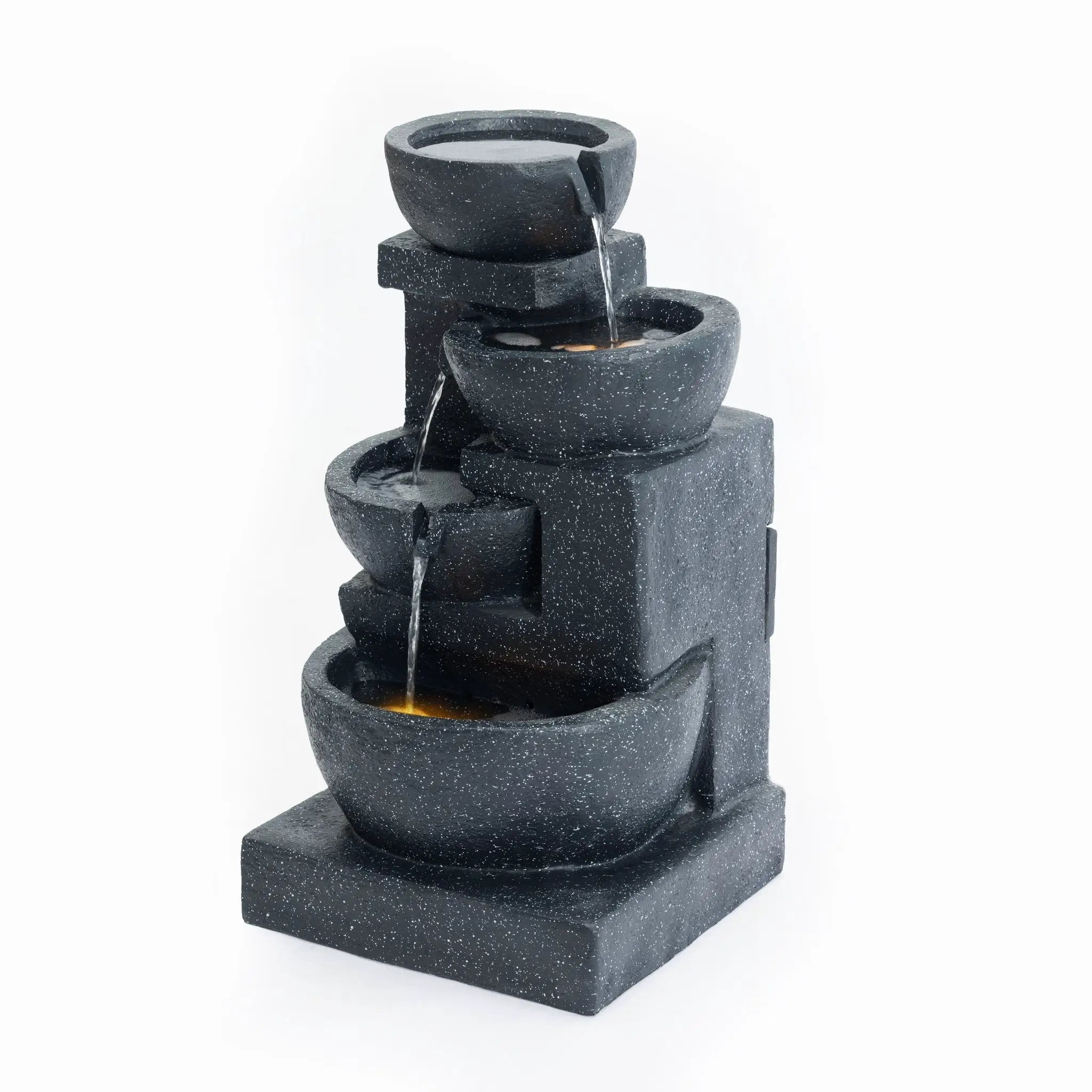 29-Inch Terrazzo Style LED Outdoor Indoor Water Fountain by HouseOfZazla